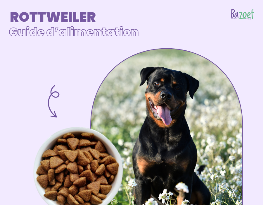 rottweiler in a flower field